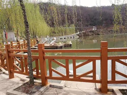 水泥仿木围栏
